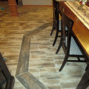 Tile installation by Heritage Carpet and Flooring