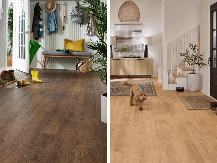 Stylish home entry ways with durable Pergo flooring